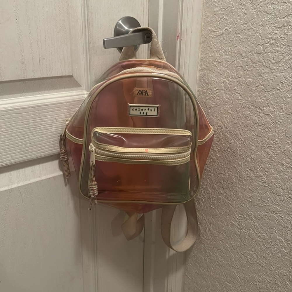Zara Kids Holographic Pink Mini Backpack